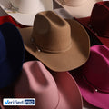 ArtisanFelt™ ArtisanFelt™ Wide Brim Western Cowgirl Hat - 2 Pack Costume Set - Handcrafted Organic Merino Wool