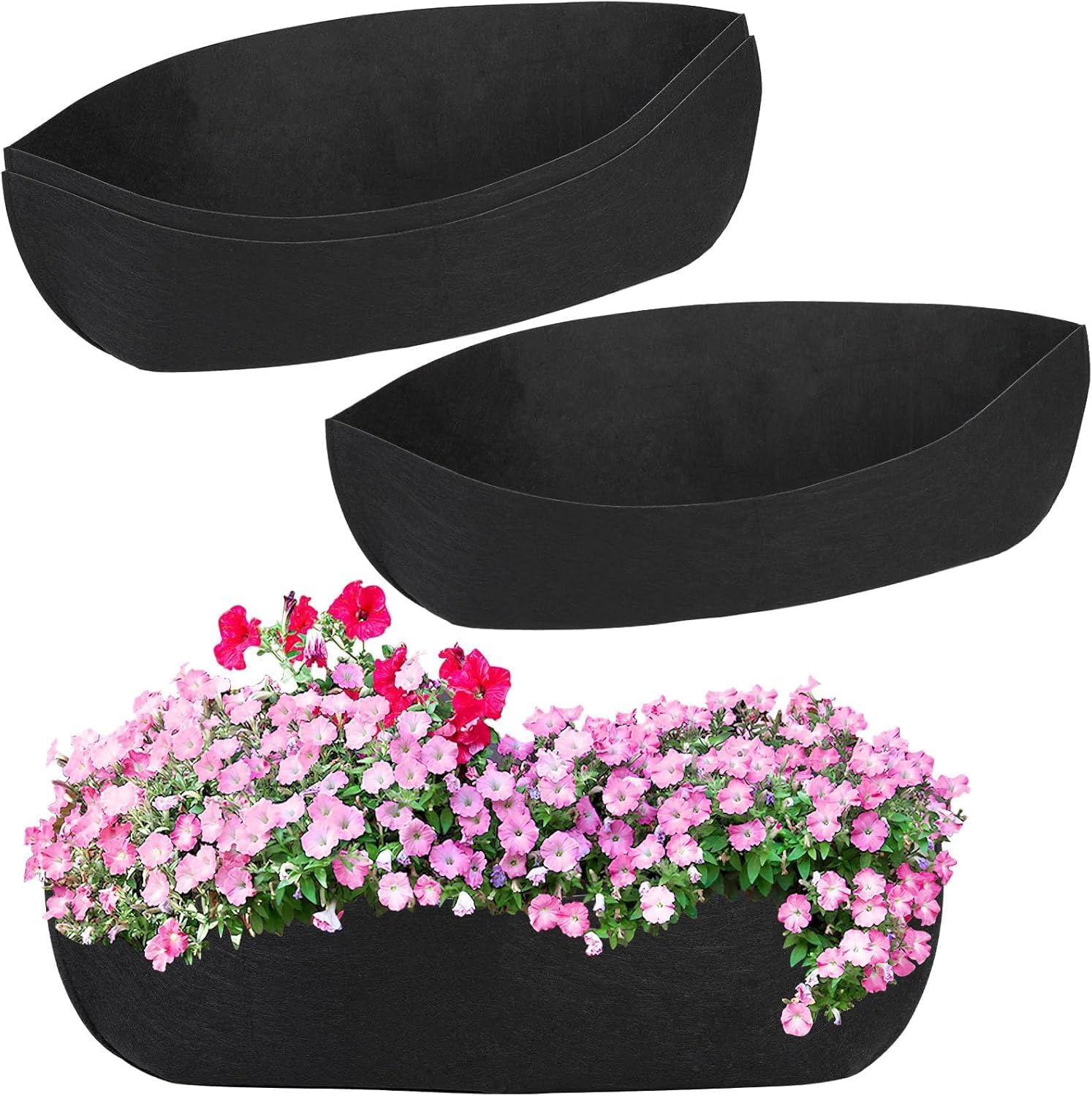 ArtisanFelt™ ArtisanFelt™ 24-Inch Rectangular Felt Window Box Liners (2 Pack) - Handcrafted Organic Merino Wool