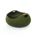 ArtisanFelt™ Premium Sage Green Cat Cave - 100% Organic Merino Wool