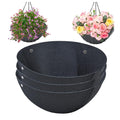 ArtisanFelt™ ArtisanFelt™ 16-Inch Round Hanging Basket Felt Liners (4 Pack) - Handcrafted Organic Merino Wool