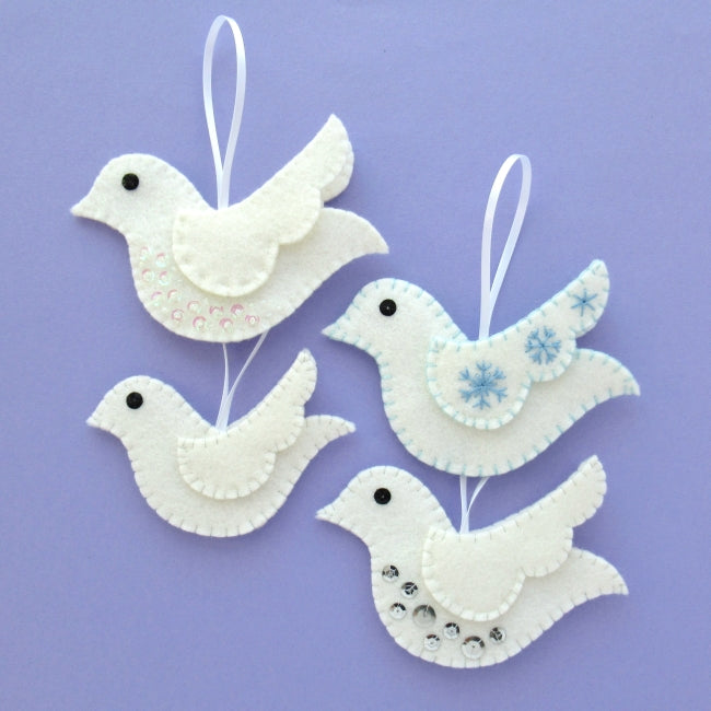 ArtisanFelt™ ArtisanFelt™ Artisanal Handmade Wool Felt Christmas Ornaments – Set of 6 Seasonal Designs - Handcrafted Organic Merino Wool