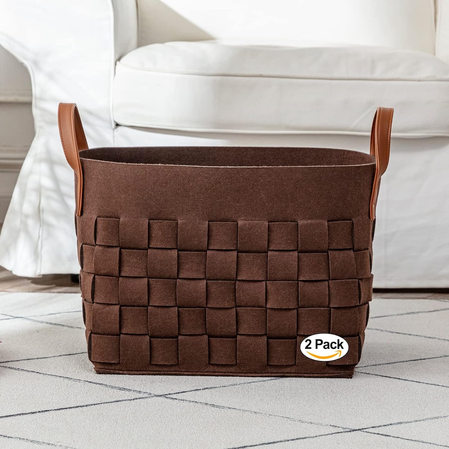 ArtisanFelt™ ArtisanFelt™ Animal Themed Felt Storage Bin for Kids - Handcrafted Organic Merino Wool